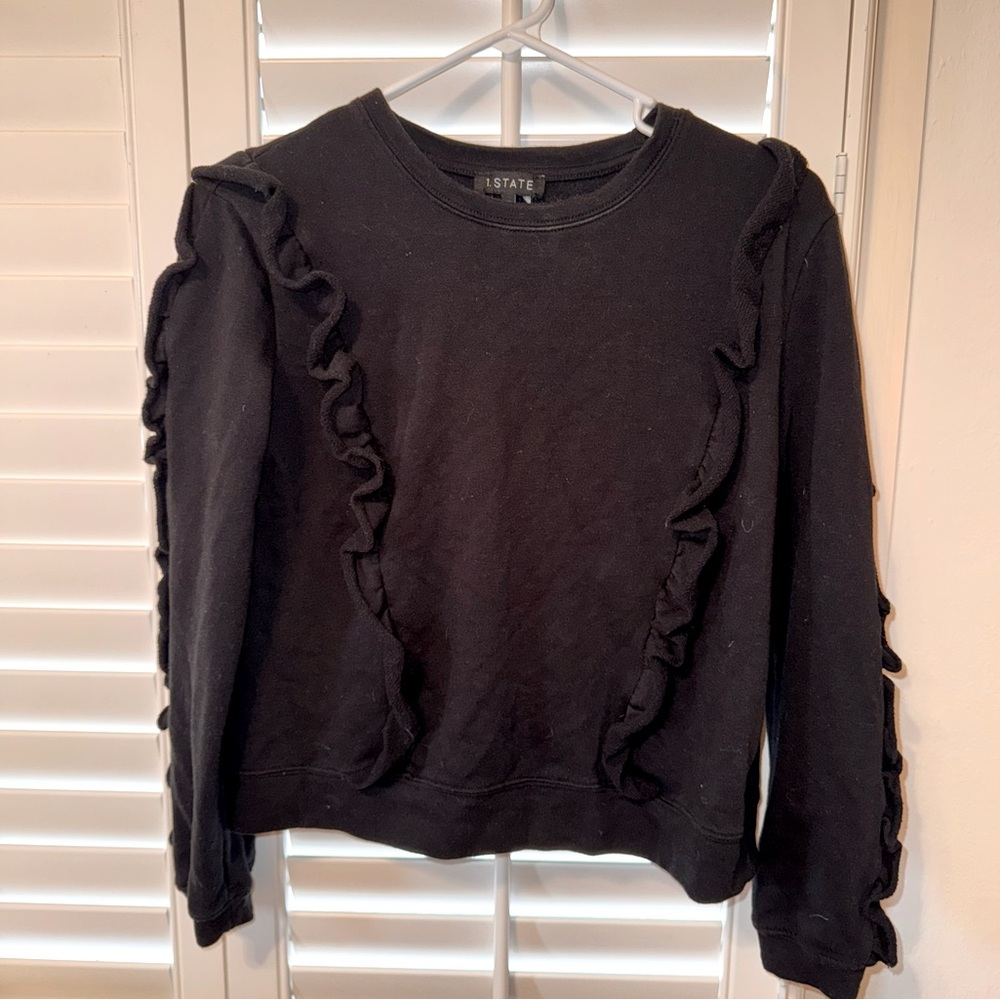 1 state sweater with ruffles never worn
